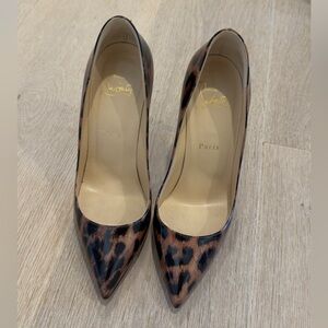 Christian Louboutin Brown Leopard Print Heels